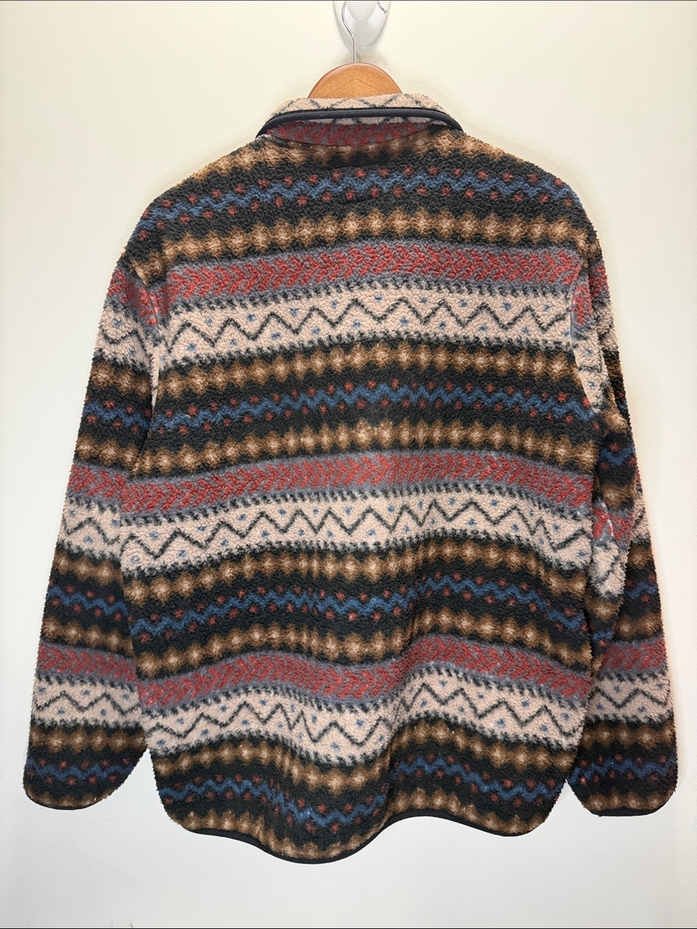 Old Navy Beautiful Men's Half Zip-Up Patterned Fleece Pullover - Size L 30x27 - Picture 5 of 6
